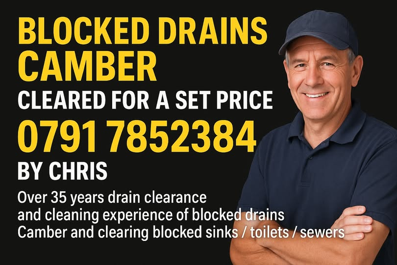 Blocked Drains Camber Blocked Drains Camber 0791 7852384.